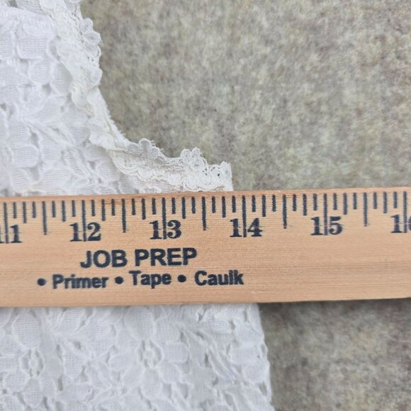 Hollister Womens Lace Tank Top White XS Floral Crochet Overlay Sleeveless - Picture 8 of 8